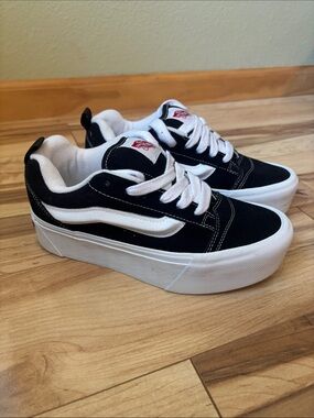 Vans Platform Old Skool Sneakers Black and White